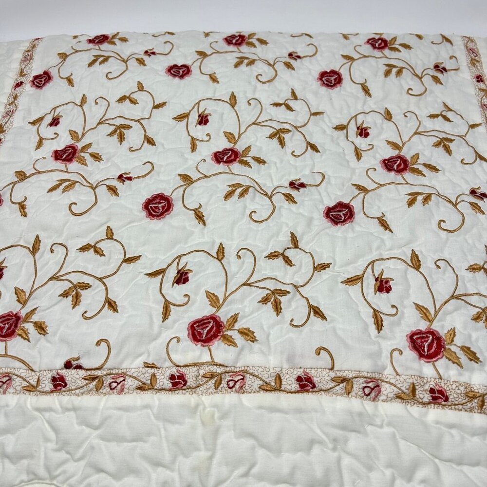 Victoria Classics Romantic Cottage Core Rose Floral Pillow Shams 27x43in
